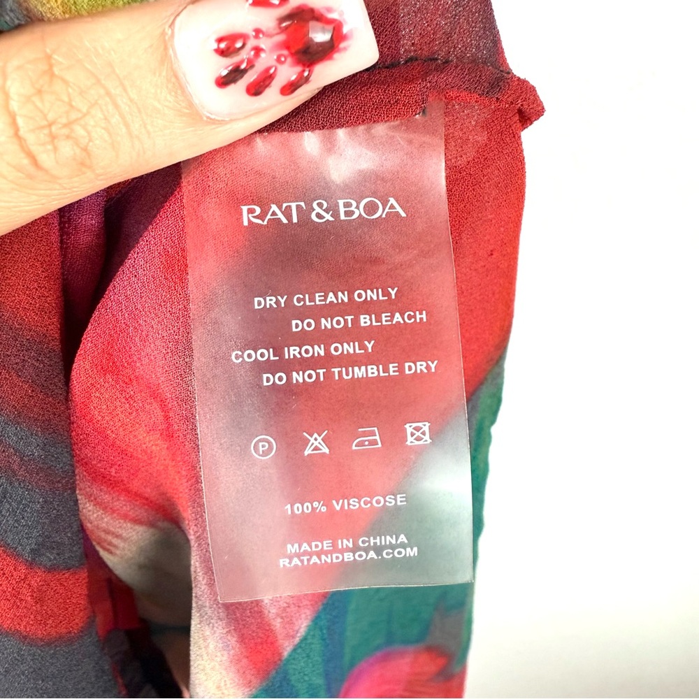 Rat & Boa Colorful sheer maxi dress size XXS - Picture 10 of 10